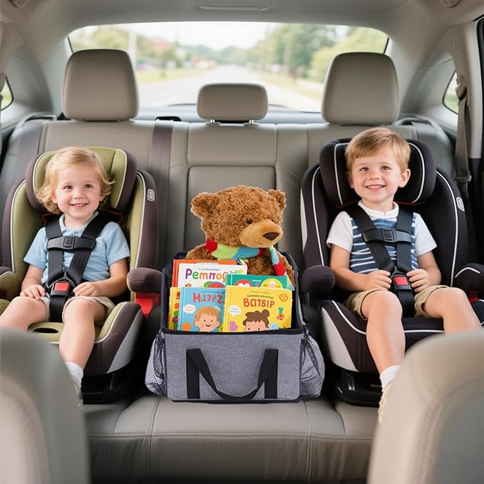 Smof Car Organizer- Car Seat Organizer for Front Seat Back Seat Between Seats, Foldable Car Storage Organizer for Kids Adults
