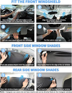 Sun Shades for Toyota Highlander 2022-2026 Windshield Sunshade Accessories Full Window Shades Front Rear Side Window Covers Fixed with Inserts Sun Visor Blocker Privacy Car Keep Car Cool 8 PCS