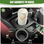 Cup Holder Insert for 2010-2024 Toyota 4Runner Center Console Cupholder Coaster Liner Replaces Mat for 4 Runner Interior Accessories Black(Center Console Left Front, 1PCS)