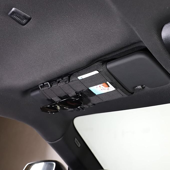 Car Sun Visor Organizer Fit for Toyot@ Supra GR A90 A91 MK5 2019-2022, Auto Car Visor Pocket, Sunshade Storage Bag, Cards, Sunglasses, Driver's License, Cell Phones and Other Items Storage (Regular)