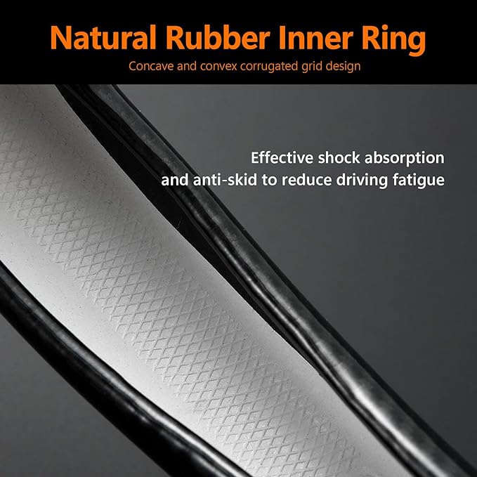 1 Pack Car Breathable Steering Wheel Cover, Wear -Resistant Steering Wheel Sleeve, Carbon Fiber Non-Slip Steering Wheel Protector, Four Seasons Universal Steering Wheel Set (Black #D -Shaped)