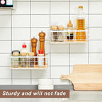 Funrous 2 Pcs Metal Small Wire Basket Wall Hanging Wire Basket Hang Small Bathroom Kitchen Storage Organizer Toilet Paper Mes
