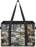 Reusable Grocery Bags Heavy Duty Shopping Bags Foldable Large Tote Bags with Long Handles & Hard Bottom