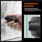 Spigen Life Car Escape Tool Emergency Keychain Hammer Seatbelt Cutter and Window Breaker - Black