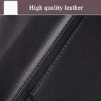 2 Pack PU Leather Premium Car SeatBack Organizer Travel Accessories Kick mats Back seat Protector and Cup Holder Holder Universal Use Seat Covers (23×17 in)