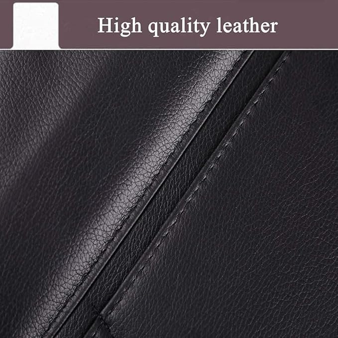 2 Pack PU Leather Premium Car SeatBack Organizer Travel Accessories Kick mats Back seat Protector and Cup Holder Holder Universal Use Seat Covers (23×17 in)