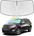 for Chevrolet Equinox 2010-2017 Windshield Sun Shade - 4 Layers Car Sunshades for Front Windows Shade Cover Custom Fit Equinox Sun Visor 250T Retractable Shade Blocks UV Rays Car Accessories