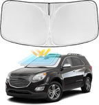for Chevrolet Equinox 2010-2017 Windshield Sun Shade - 4 Layers Car Sunshades for Front Windows Shade Cover Custom Fit Equinox Sun Visor 250T Retractable Shade Blocks UV Rays Car Accessories