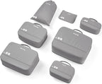 Hanke 7 Set Compression Packing Cubes for Travel, Expandable Large Packing Cubes for Suitcases and Backpack, Luggage Packing 