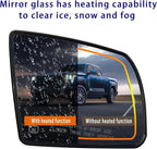 Passenger Side Heated Mirror Glass Replacement For 2008-2017 Toyota Sequoia 2007-2020 Toyota Tundra - for Tundra Sequoia Side Mirror With Rear Holder and Turn Signal