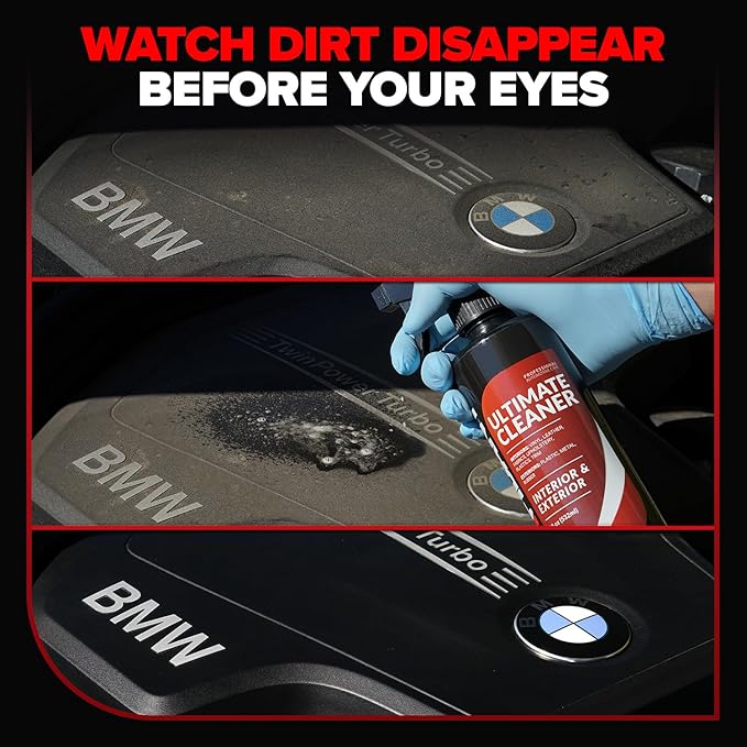 Carfidant Car Interior Cleaner – Stain Remover & Odor Eliminator – No Residue Finish – Safe on Leather, Fabric, Carpet & Plas