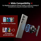 SMALLRIG Magnetic Phone Mount Gym for iPhone 17/16/15/14/13 Series, Adjustable Phone Holder Gym for Huawei, for Samsung, for Xiaomi, Double-Sided Magnetic Design - 5460