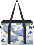 Reusable Grocery Bags Heavy Duty Shopping Bags Foldable Large Tote Bags with Long Handles & Hard Bottom