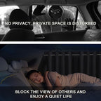 XCBYT Car Window Shades - Upgrade 2 Pack Car Privacy Curtians with Rods for Baby 99% Light Block Window Covers for Camping, Napping, Sleeping, Breastfeeding, Cloth Changing