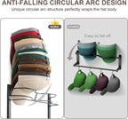 Hat Rack for 45 Baseball Caps with 10 Clips 3 Tier Hat Organizer for Wall Multi-functional Hat Hanger Metal Hat Holder at Clo