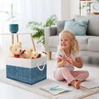 StorageTastic Storage Bin,Collapsible Storage Basket For Organizing,Large Storage Boxes With Rope Handles,Storage Containers,
