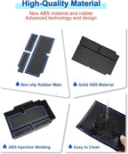 2024 2025 2026 Crosstrek Center Console Organizer for Subaru Crosstrek (Base/Premium/Sport/Limited/Wilderness), 2025 Crosstrek Console Tray 2026 Crosstrek&Impreza Accessories (with Blue Mats)