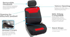 FH Group Car Seat Cover Cushion - 2 Pack Seat Covers for Cars Trucks SUV, Red Black Neosupreme Car Seat Cushions, Car Seat Co