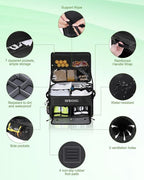Golf Trunk Organizer, Waterproof Car Golf Locker with Separate Ventilated Compartment for 2 Pair Shoes, Golf Storage for Balls, Tees