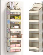 LAMU 5-Tier Over The Door Organizer Hanging, Swing - Proof Closet Behind Door Storage for Baby Clothes, Back of Door Organize