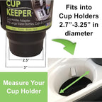 Cup Keeper Plus Car Cup Holder Adapter Expands to Hold Larger Beverage Containers up to 3.7" Diameter/Fits 32 oz Hydro Flask,