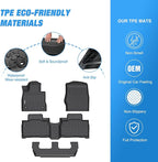 Nilight TPE Floor Mats for Ford Explorer 7 Seats 2020 2021 2022 2023 2024 2025 2026,All Weather Custom Fit Heavy Duty Floor Liners