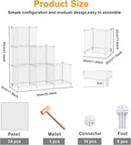 AWTATOS Cube Storage Organizer, Closet Organizers and Storage, 6 Cube Shelves Bookshelf, DIY Stackable Plastic Clothes Organi