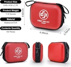 Mini First Aid Kit - 150 Piece Small Waterproof Hard Shell Medical Kit for Home, Car, Travel, Camping, Truck, Hiking, Sports,