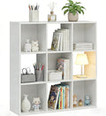 9-Cube Storage Organizer, Reversible Bookcase Shelf, Open Cube Bookshelf, Large Modern Storage for Living Room, Bedroom & Off