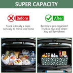FRMG Chicken Hen Kitchen Reusable Grocery Bags,Car Organizer Storage Bag,Foldable Trunk Organizers,Large Shopping Totes Bag w