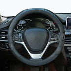 Leather Steering Wheel Cover for Chevy Silverado 1500 2500 3500, for GMC Sierra 1500 2500 3500, for Toyota RAV4 Corolla Camry