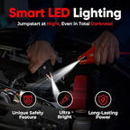 Safe Start Illumi Heavy Duty Jumper Cables Kit - 12FT, 6GA Jump Cable for Car, Truck - W/LED Indicators for Night Use, Reverse Polarity Protection, Copper Wire - Traditional Front-to-Front Design
