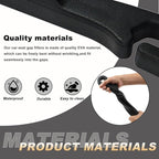 Car Seat Gap Filler Organizer 2 Pack with Hook & Emergency Window Breaker, 3-in-1 Safety Seat Gap Filler Prevents Phone Keys from Falling, Dual Storage, Includes 2 Sunglass Holders (Black)