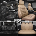 CAR PASS 3D Foam PU Leather Car Seat Covers, Universal Seat Covers Full Sets for Trucks SUV Sedan Automotive Seat Covers Armr