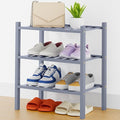 Smiry Shoe Rack, 3 Tier Thick Small Bamboo Shoe Organizer, Stackable Free Standing Wooden Shoe Storage Shelf for Closet, Entr