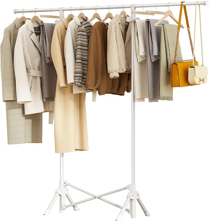 Clothing Garment Rack,Foldable Portable Clothes Rack,Stainless Steel Adjustable clothing racks for hanging clothes,Heavy Duty