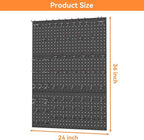 WALMANN 96 PCS Metal Pegboard with Pegboard Hooks for Wall, Garage Tools Storage Pegboard for Garage, Workbench, Peg Boards, 