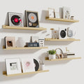 Fun Memories Picture Ledge Shelf, 24 Inch Long Floating Shelves Set of 6, Picture Shelf for Wall with Lip, Large Nursery Book