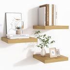 Fun Memories Floating Shelves for Wall - 9.3 Inch Square Shelves with Invisible Brackets, Small Wall Shelf for Living Room, B