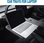 HORRY Steering Wheel Tray Universal Double-Sided Car Food Trays for Eating Reading Car Tray Table for Travel Cup Holder Desk for Driver Car Laptop Mount (Black)