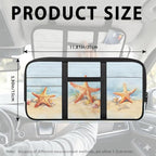 Beach Starfish Car Sun Visor Organizer Fashion Car Sun Visor Storage Bag Multi-Pocket Car Interior Accessories Easy to Store and Install Fits for Cars SUV