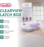 Sterilite 16-Pack 110 Quart ClearView Latch Box, Stackable Organizer Bins with Latching Lids - Clear Plastic Organization Con