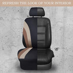 CAR PASS Line Rider Sporty Cloth 11PCS Universal Fit Car Seat Cover -100% Breathable with 5mm Composite Sponge Inside,Airbag 