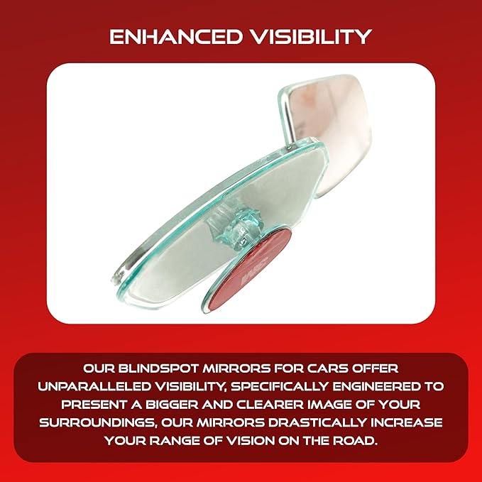 Utopicar Convex Blind Spot Mirrors 2 Pack - OEM Car Side Mirror Blindspot Eliminator Automotive Exterior Accessories - Adjustable Blind Spot Mirror - Universal Fit