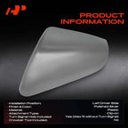 A-Premium Driver Side Rearview Mirror Cover Cap - Compatible with Chevy Chevrolet Equinox & GMC Terrain, 2018 2019 2020 2021 2022 2023 2024 - Chrome