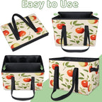 Reusable Grocery Bags Heavy Duty Shopping Bags Foldable Large Tote Bags with Long Handles & Hard Bottom