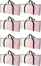 Extra Large Moving Bags with Zippers & Carrying Handles, Heavy-Duty Storage Tote for Space Saving Moving Storage, Fold Flat, 