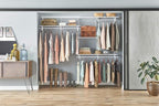 ClosetMaid ShelfTrack Wire Closet Organizer System, Adjustable from 5 to 8 Ft., with Shelves, Clothes Rods, Hardware, Durable