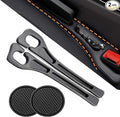 2-PackCar Seat Gap Filler，Car Cup Holder Coaster，Car Seat Crevice Blocker Stop Things from Dropping，Auto Accessories for SUV Truck Sedan