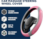 Road Comforts Car Steering Wheel Cover - Microfiber Leather Steering Wheel Wrap Sports 14.5-15 Inch Steering Wheel Cover Non-